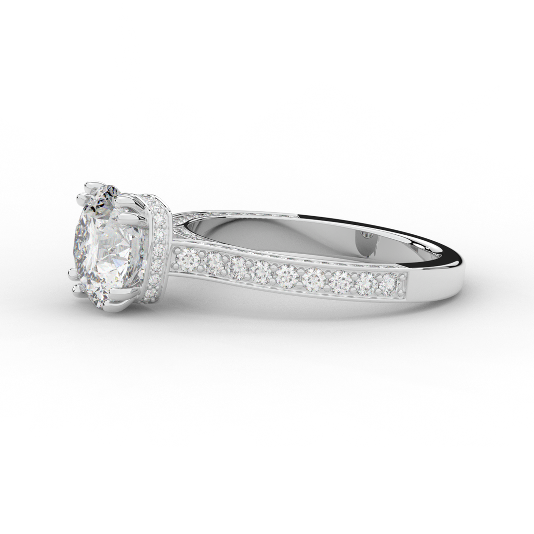 2.60CT.TW ROUND LAB DIAMOND SOLITAIRE ENGAGEMENT RING - Nazarelle