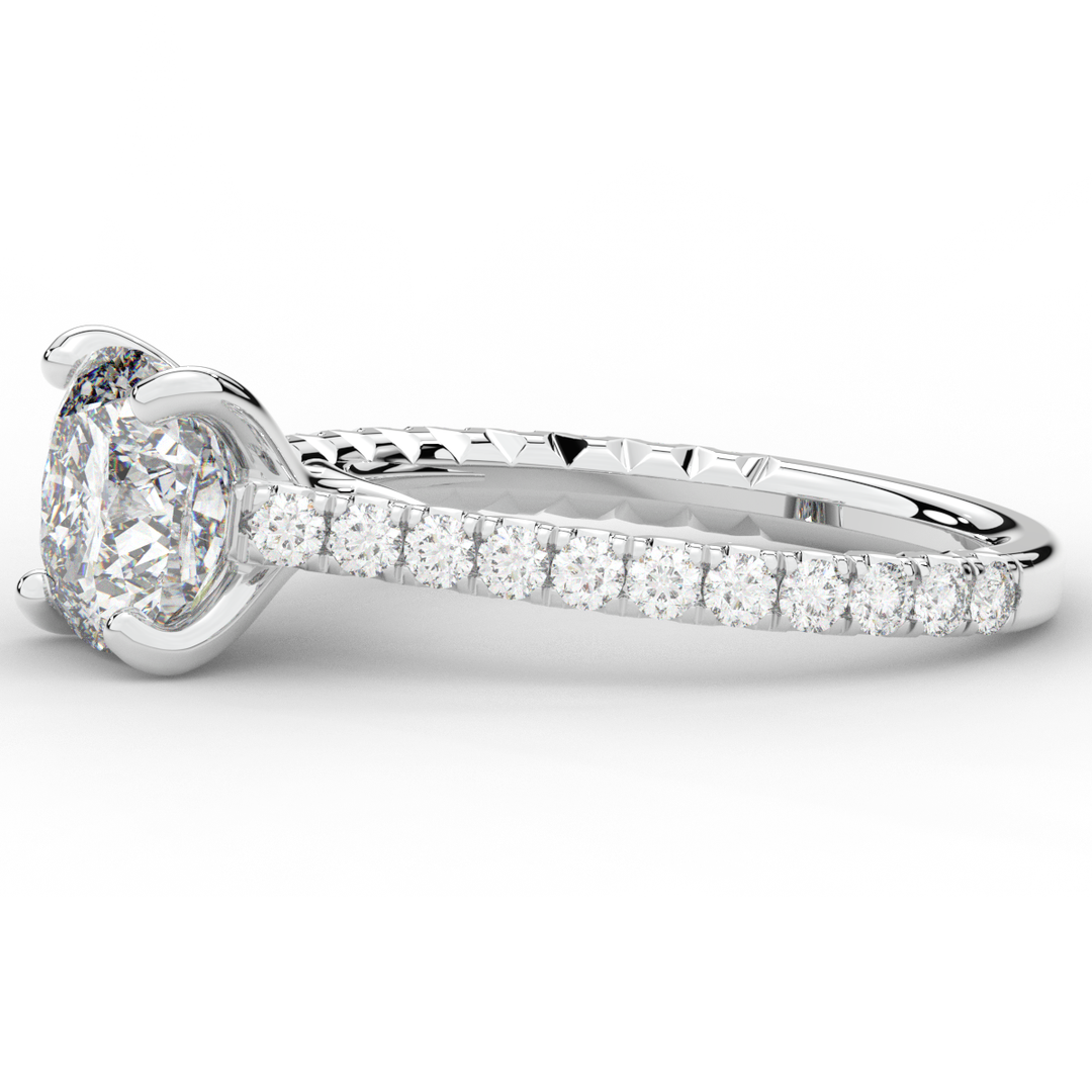 2.40CT.TW CUSHION LAB DIAMOND ENGAGEMENT RING - Nazarelle