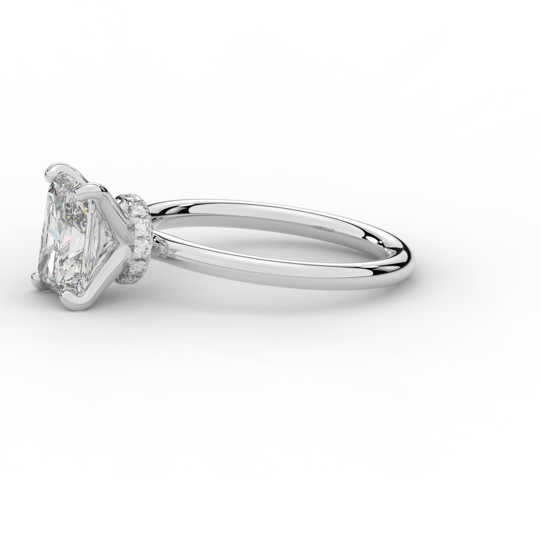 2.05CT.TW RADIANT LAB DIAMOND SOLITAIRE ENGAGEMENT RING - Nazarelle