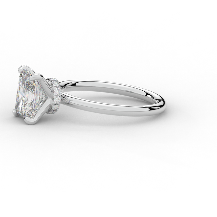 2.05CT.TW RADIANT LAB DIAMOND SOLITAIRE ENGAGEMENT RING - Nazarelle
