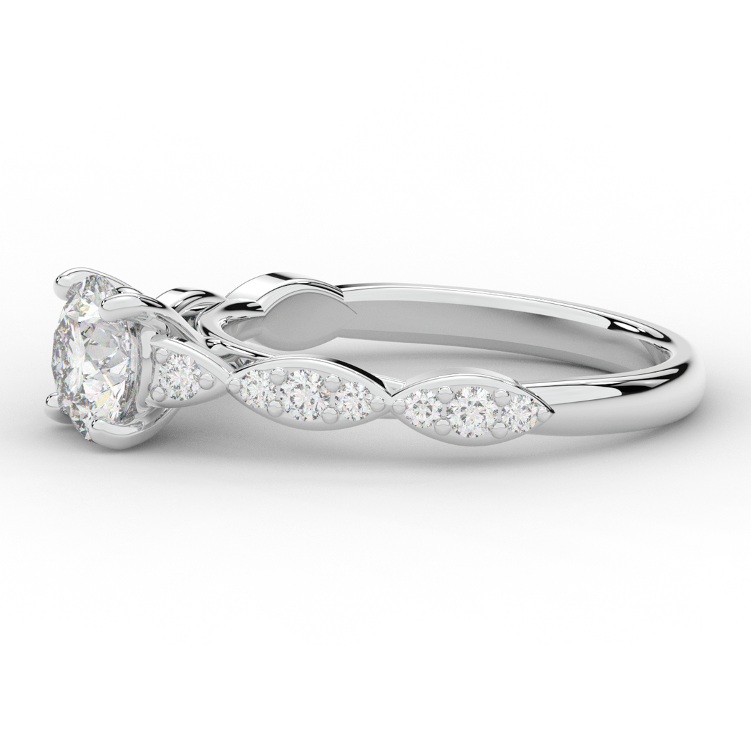 1.20CT.TW ROUND LAB DIAMOND SOLITAIRE ENGAGEMENT RING - Nazarelle