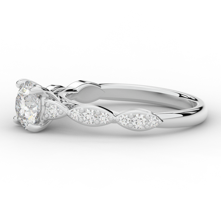 1.20CT.TW ROUND LAB DIAMOND SOLITAIRE ENGAGEMENT RING - Nazarelle
