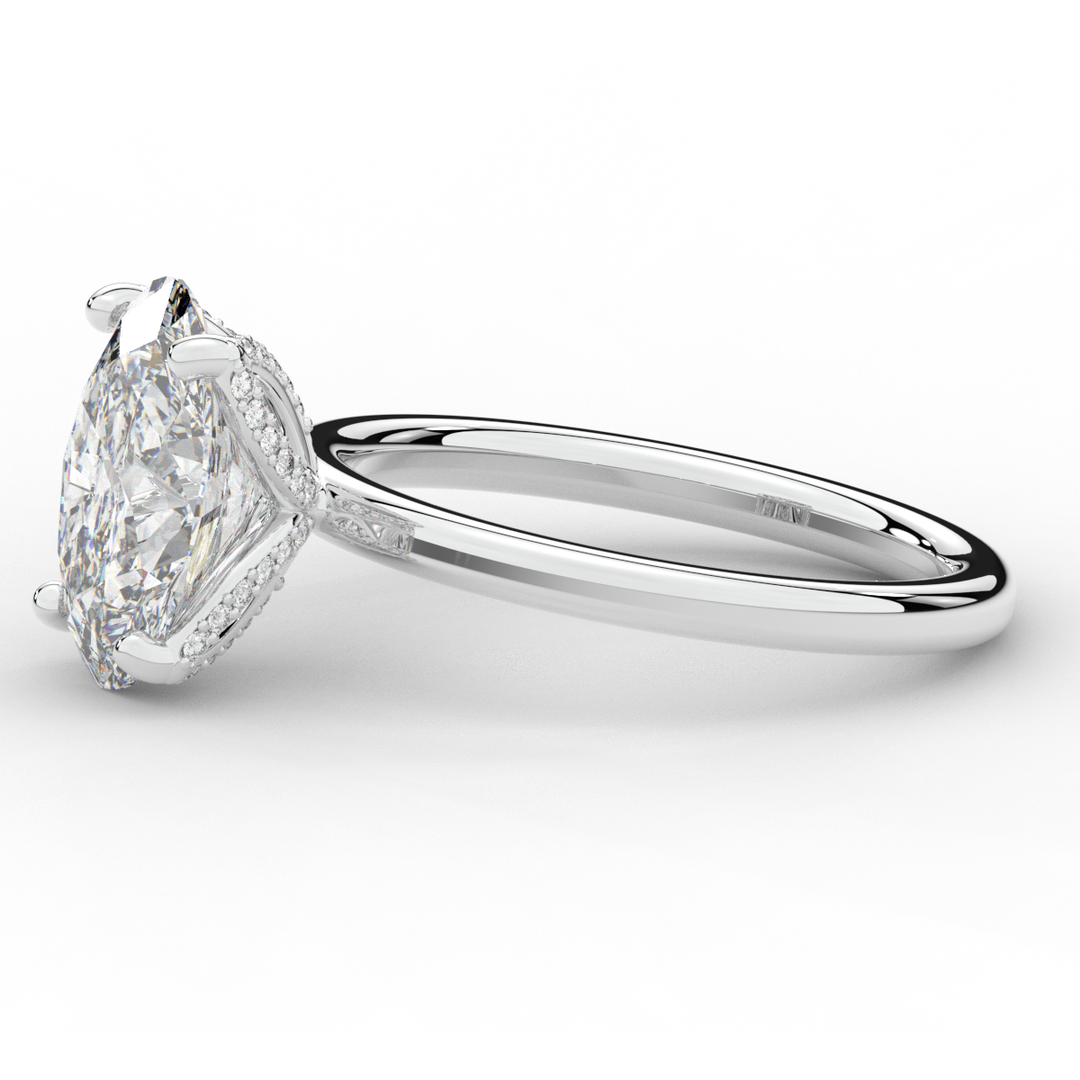 3.10CT.TW OVAL LAB DIAMOND ENGAGEMENT RING - Nazarelle