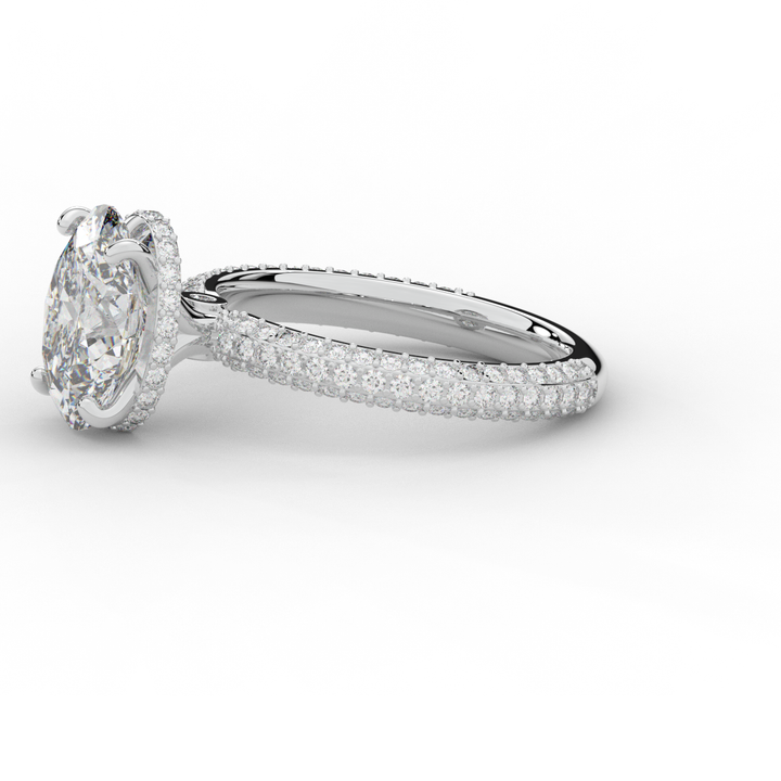3.60CT.TW OVAL LAB DIAMOND SOLITAIRE ENGAGEMENT RING - Nazarelle