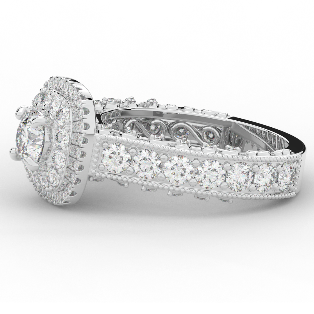 2.30CT.TW ROUND LAB DIAMOND ENGAGEMENT RING - Nazarelle