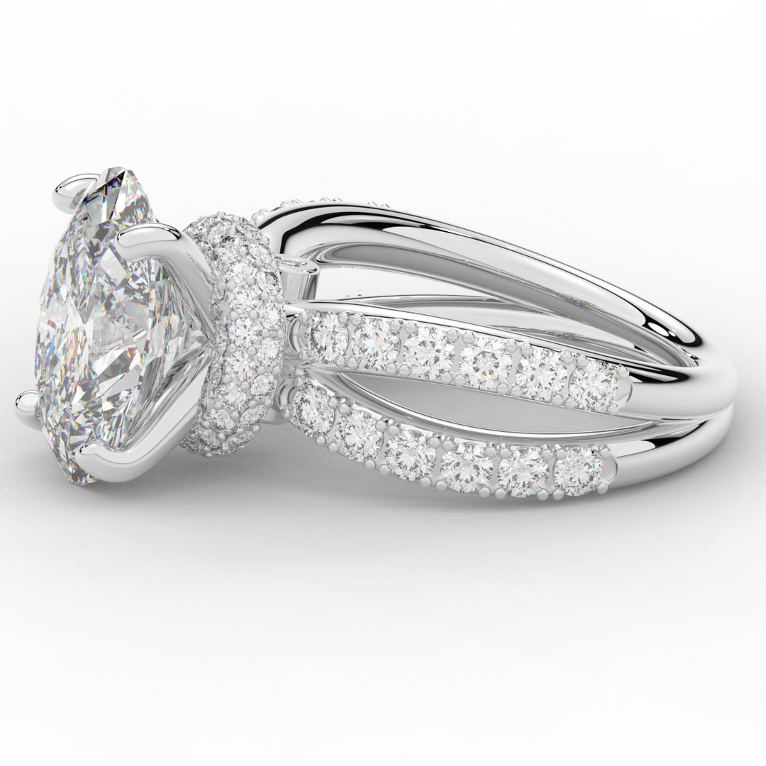 6.25CT.TW OVAL LAB DIAMOND ENGAGEMENT RING