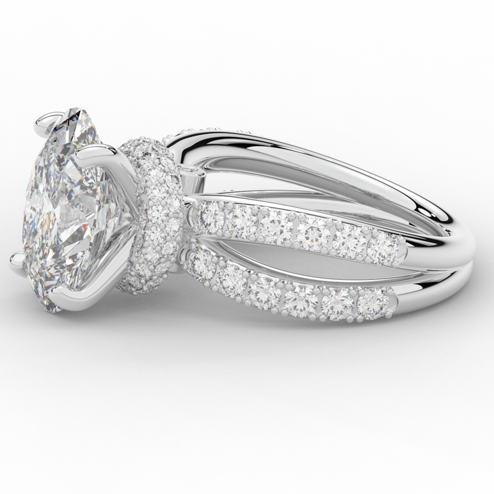 6.25CT.TW OVAL LAB DIAMOND ENGAGEMENT RING