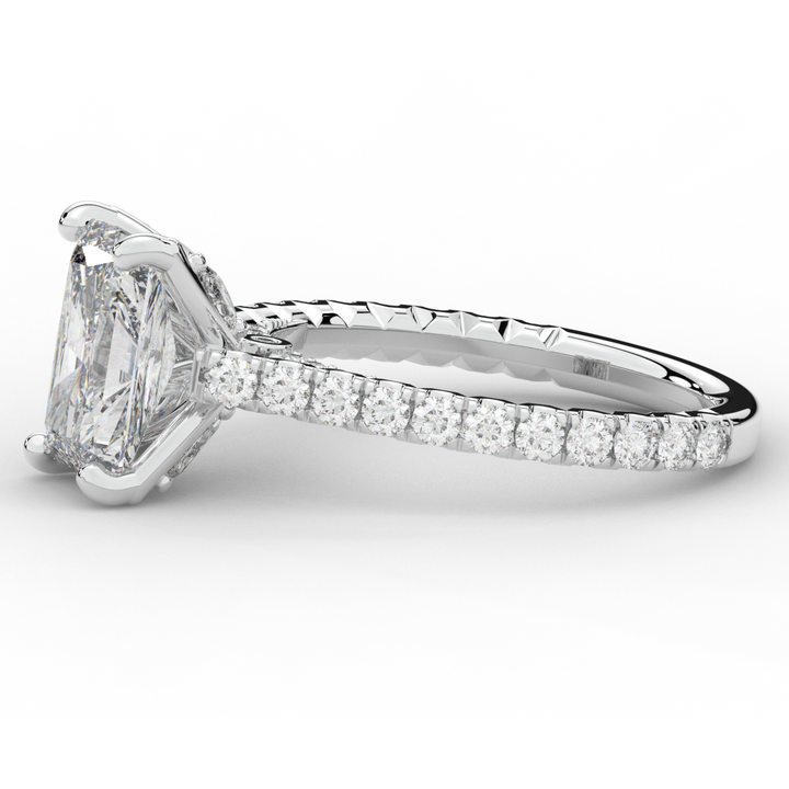 2.70CT.TW RADIANT LAB DIAMOND SOLITAIRE ENGAGEMENT RING - Nazarelle