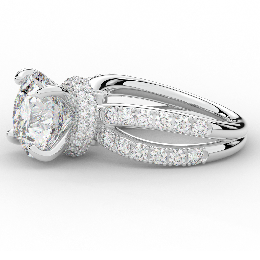 6.25CT.TW ROUND LAB DIAMOND ENGAGEMENT RING - Nazarelle
