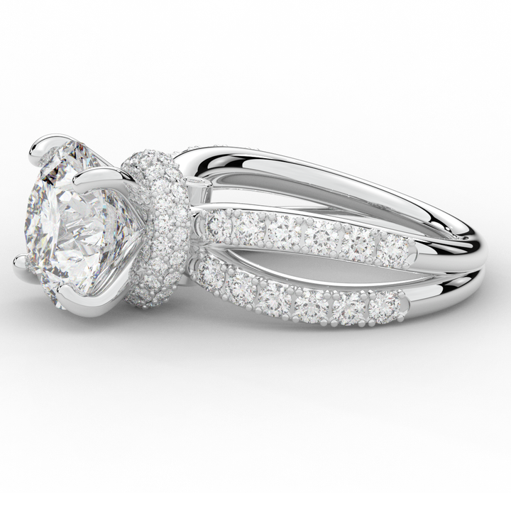 6.25CT.TW ROUND LAB DIAMOND ENGAGEMENT RING - Nazarelle