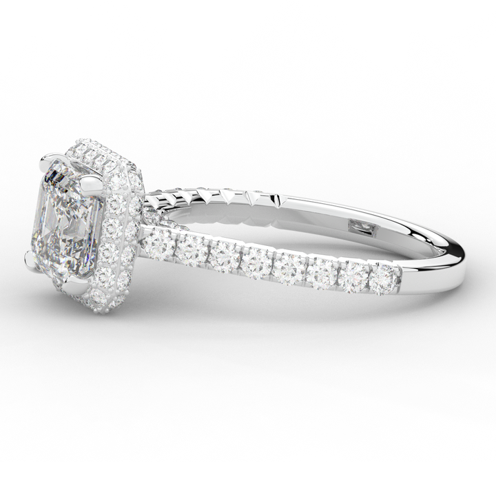 2.75CT.TW ASSCHER LAB DIAMOND HALO ENGAGEMENT RING - Nazarelle