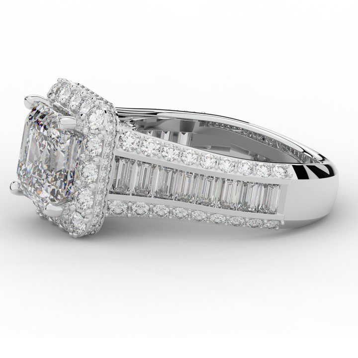 6.10CT.TW ASCHER LAB DIAMOND HALO ENGAGEMENT RING - Nazarelle