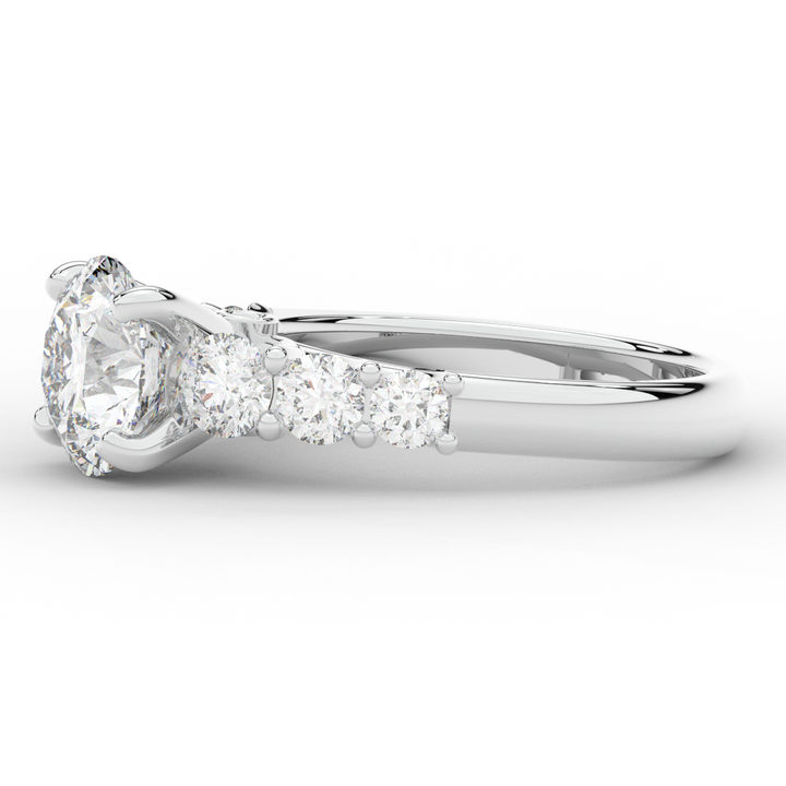 3.00CT.TW ROUND LAB DIAMOND  ENGAGEMENT RING - Nazarelle