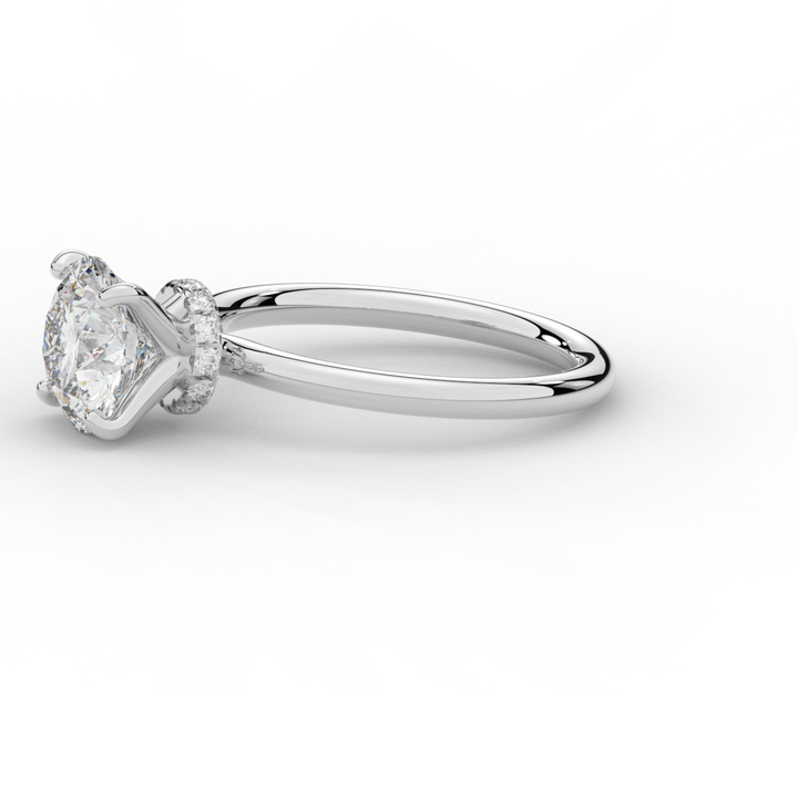 2.05CT.TW ROUND LAB DIAMOND SOLITAIRE ENGAGEMENT RING - Nazarelle