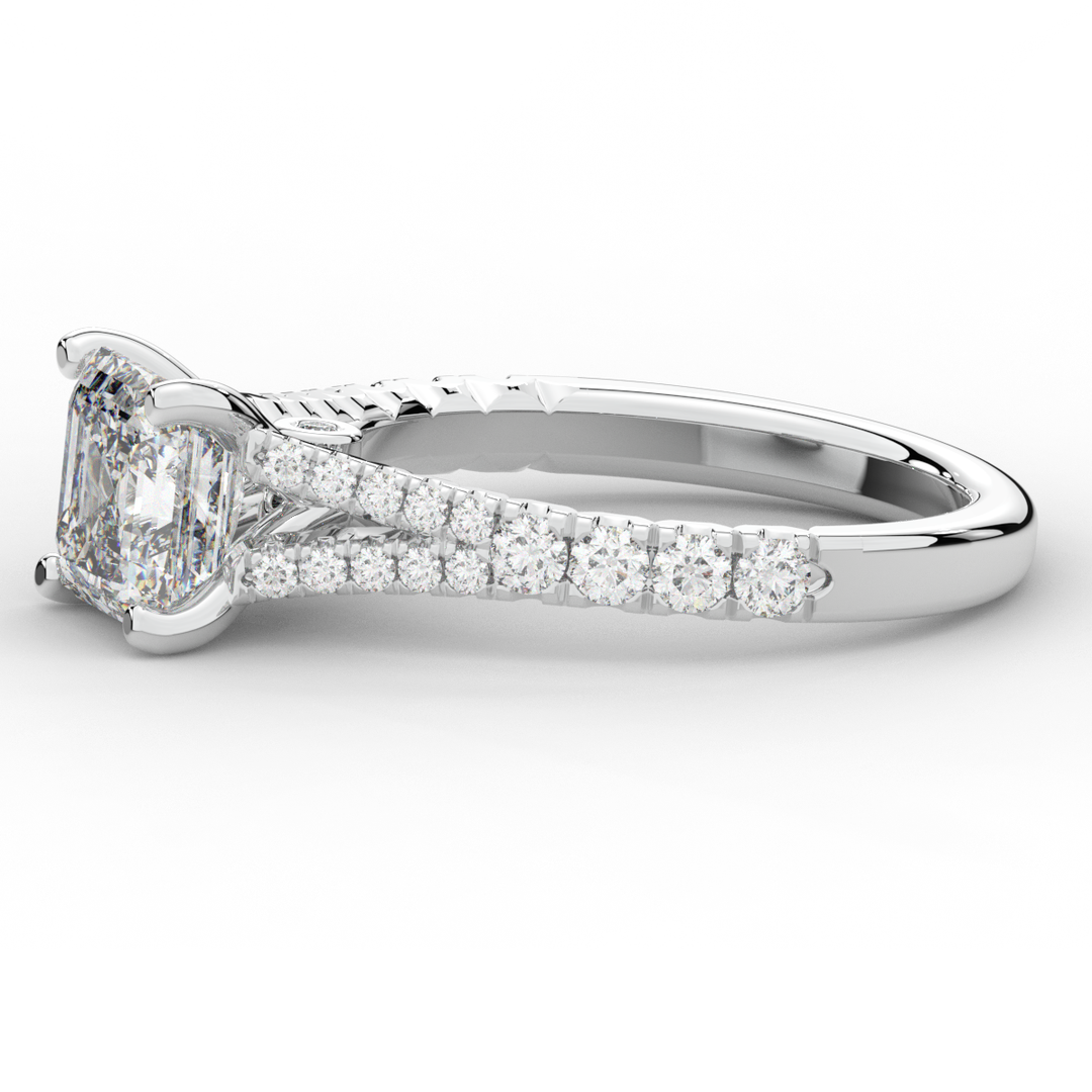 2.45CT.TW ASSCHER LAB DIAMOND ENGAGEMENT RING - Nazarelle