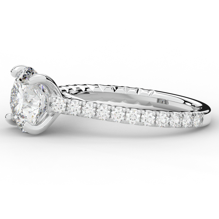 2.40CT.TW ROUND LAB DIAMOND ENGAGEMENT RING - Nazarelle