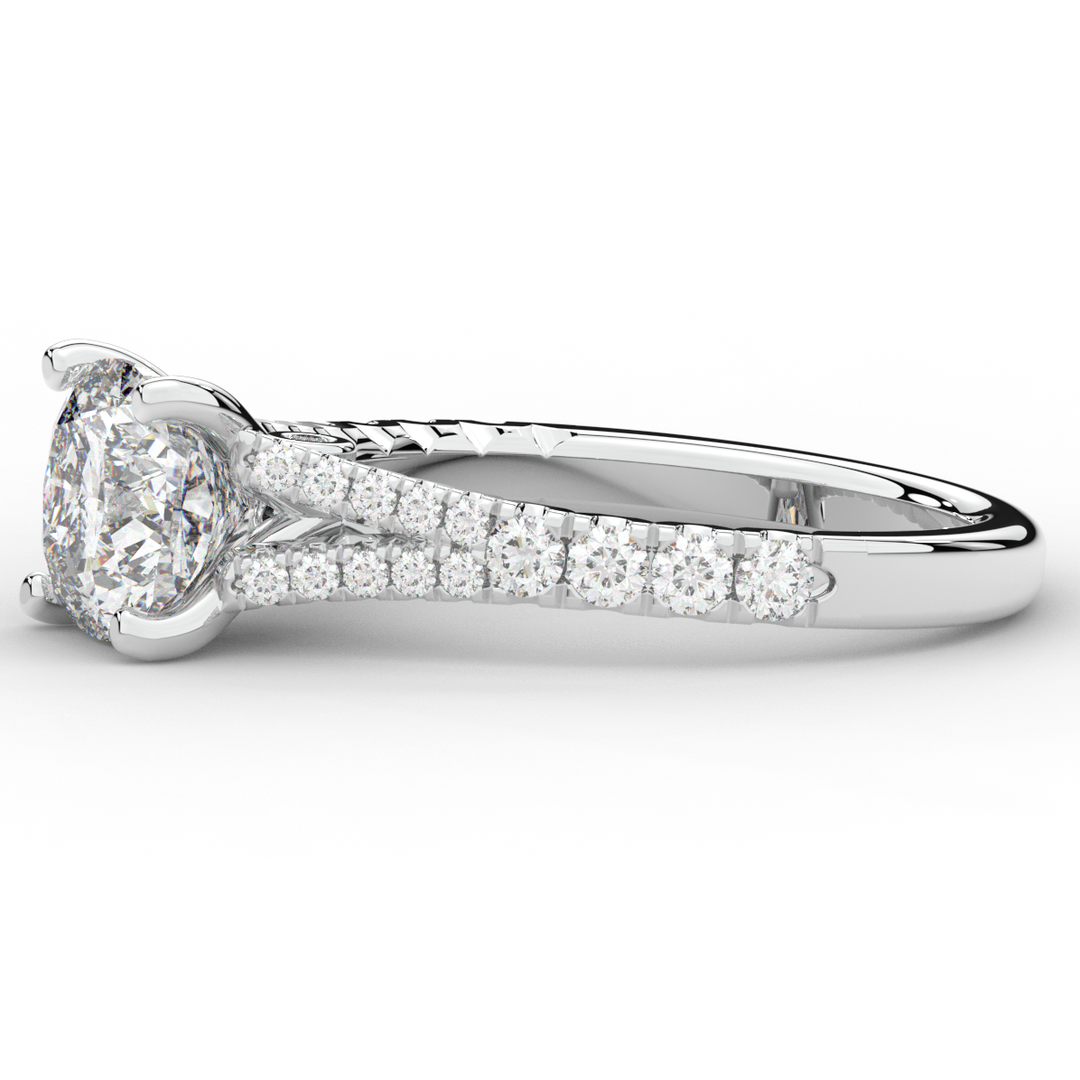 2.45CT.TW CUSHION LAB DIAMOND ENGAGEMENT RING - Nazarelle