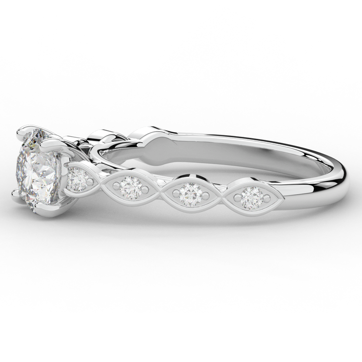 1.15CT.TW ROUND LAB DIAMOND SOLITAIRE ENGAGEMENT RING - Nazarelle