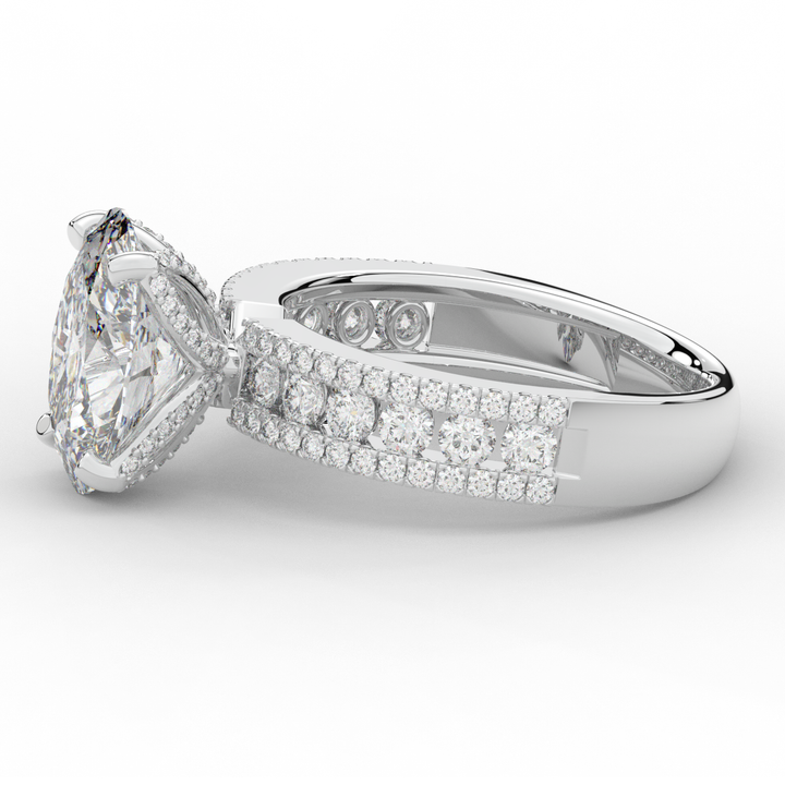 3.95CT.TW OVAL LAB DIAMOND SOLITAIRE ENGAGEMENT RING - Nazarelle