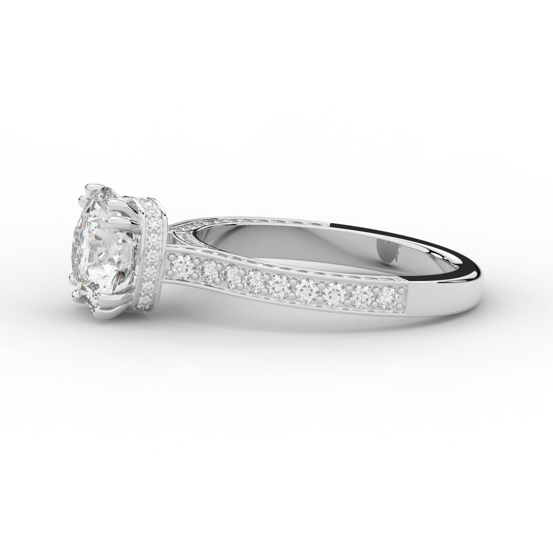 2.60CT.TW ROUND LAB DIAMOND SOLITAIRE ENGAGEMENT RING - Nazarelle