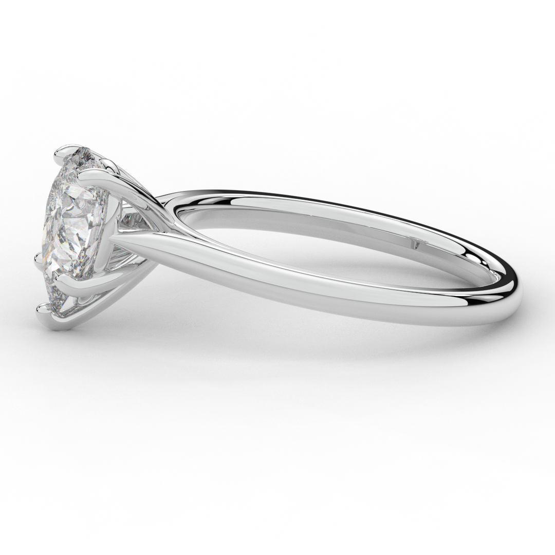 1.00CT PEAR LAB DIAMOND SOLITAIRE ENGAGEMENT RING - Nazarelle