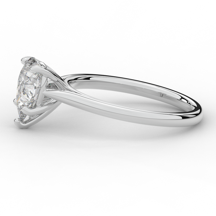1.00CT PEAR LAB DIAMOND SOLITAIRE ENGAGEMENT RING - Nazarelle