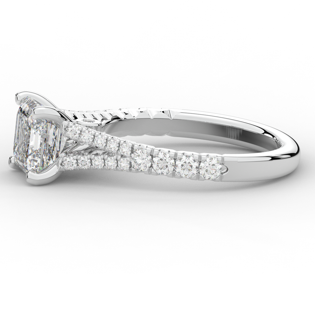 2.45CT.TW ASSCHER LAB DIAMOND ENGAGEMENT RING - Nazarelle