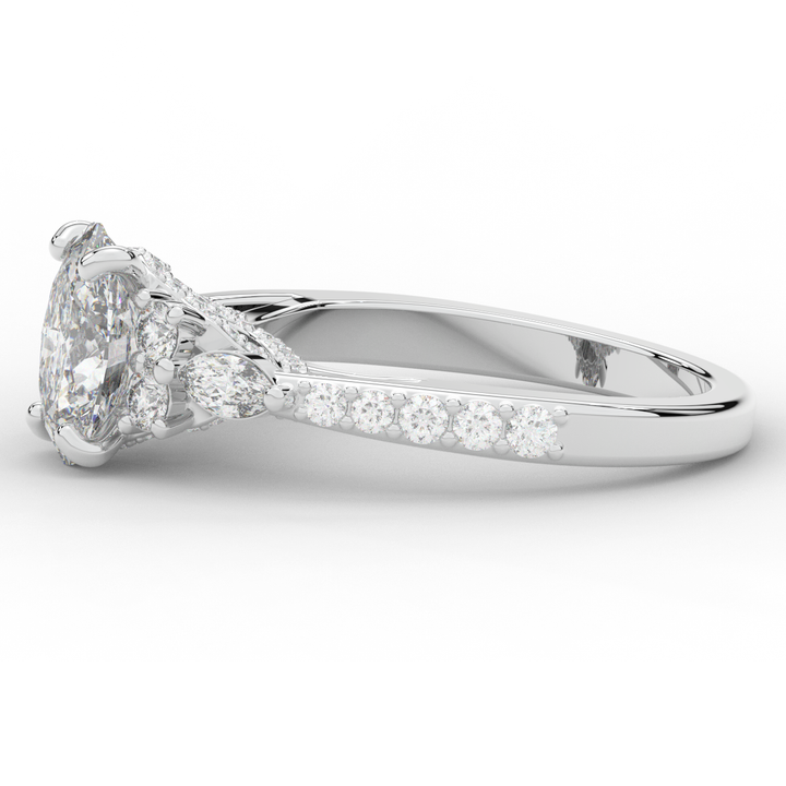 1.35CT.TW OVAL LAB DIAMOND ENGAGEMENT RING - Nazarelle