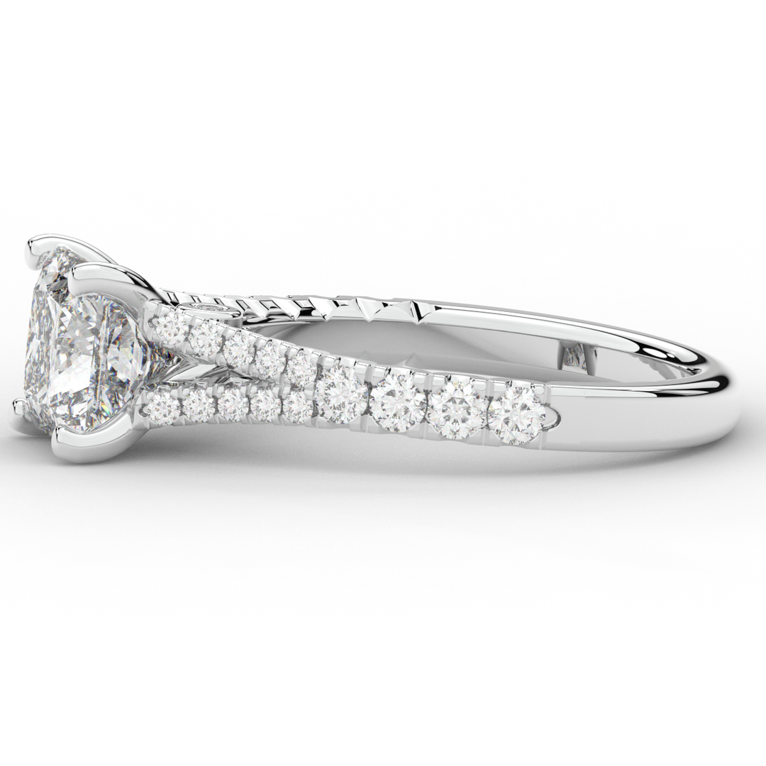 2.45CT.TW PRINCESS LAB DIAMOND ENGAGEMENT RING - Nazarelle
