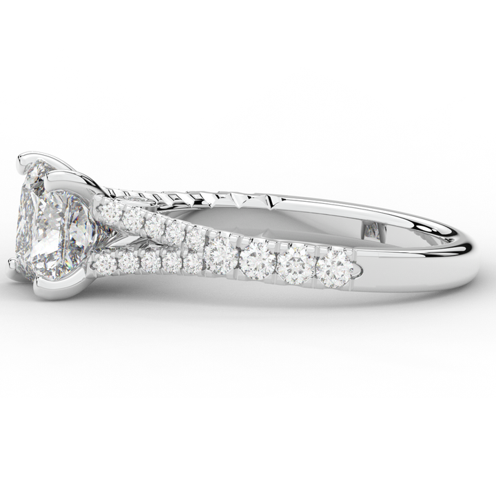 2.45CT.TW PRINCESS LAB DIAMOND ENGAGEMENT RING - Nazarelle
