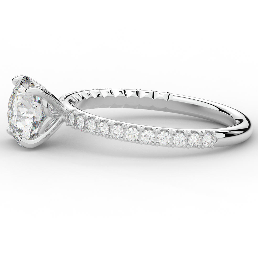 1.75CT.TW ROUND LAB DIAMOND SOLITAIRE ENGAGEMENT RING - Nazarelle