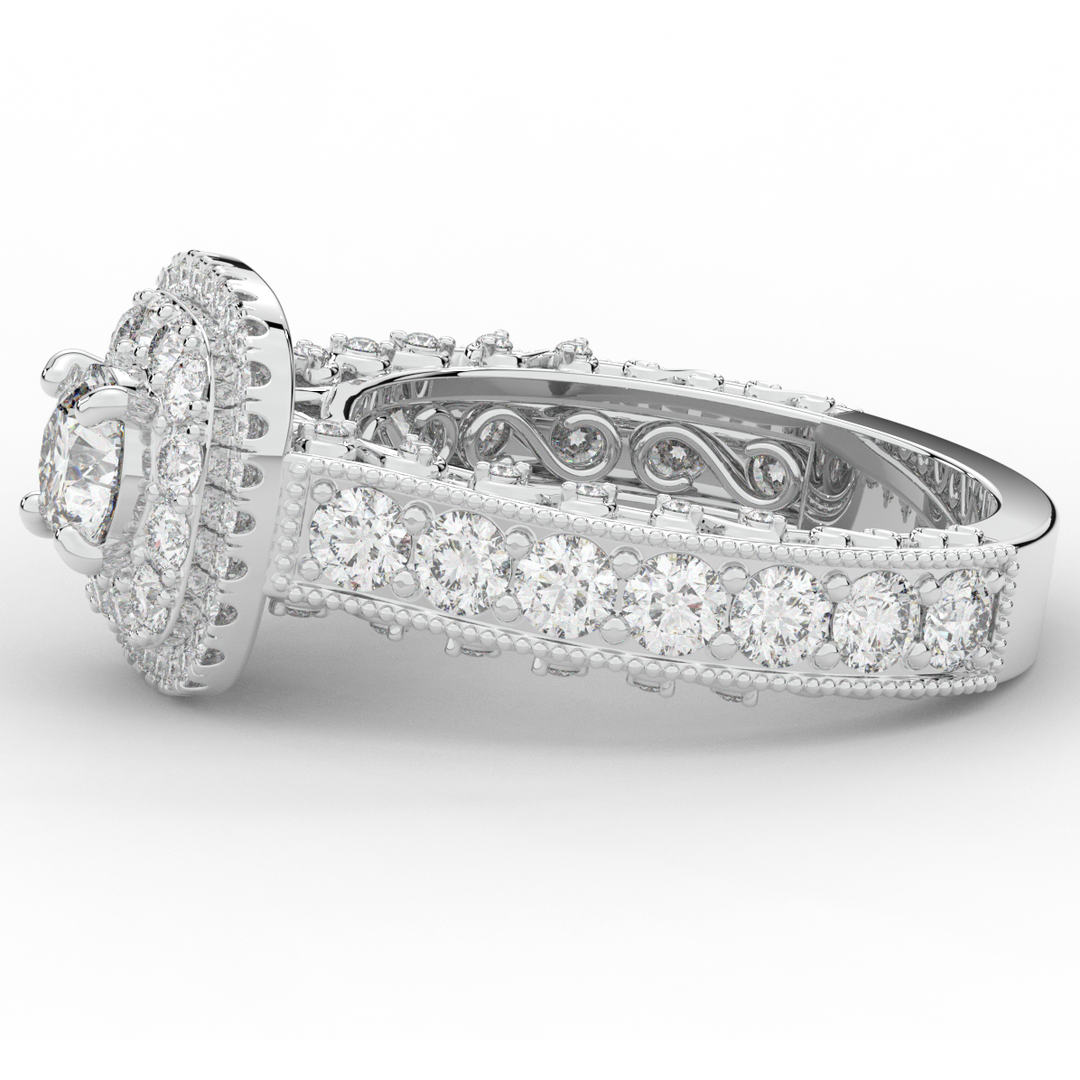 2.30CT.TW ROUND LAB DIAMOND ENGAGEMENT RING - Nazarelle