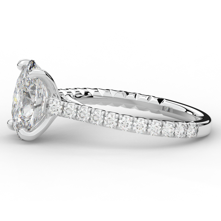 2.40CT.TW OVAL LAB DIAMOND ENGAGEMENT RING - Nazarelle