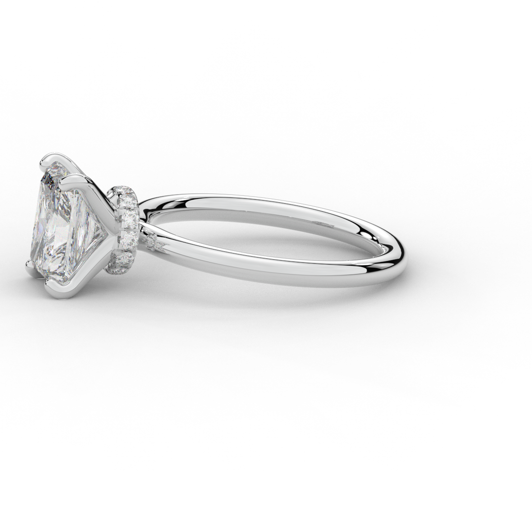 2.05CT.TW RADIANT LAB DIAMOND SOLITAIRE ENGAGEMENT RING - Nazarelle