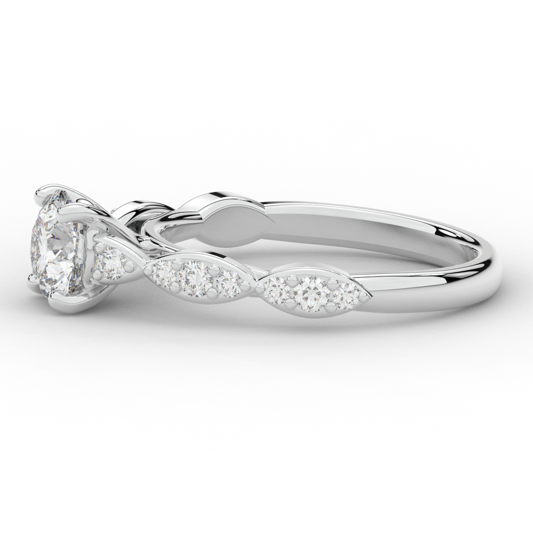 1.20CT.TW ROUND LAB DIAMOND SOLITAIRE ENGAGEMENT RING - Nazarelle