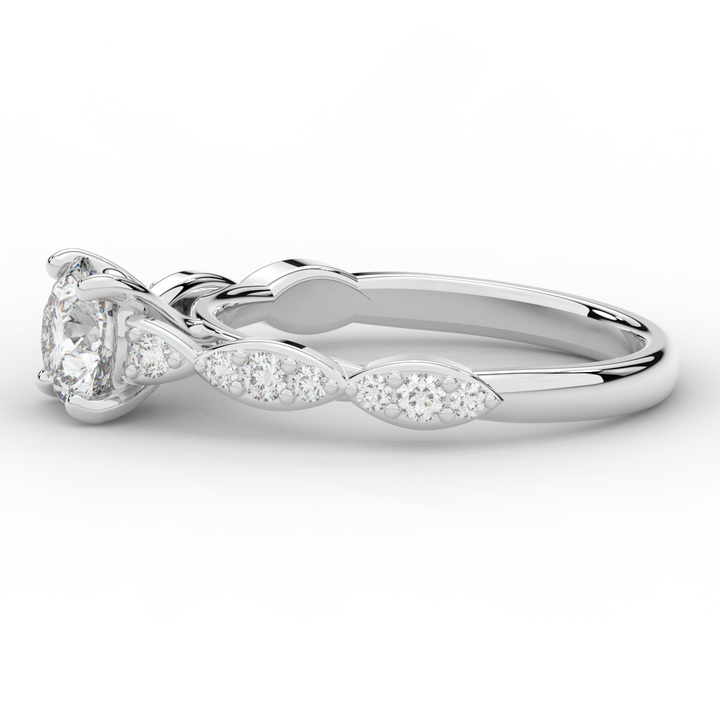 1.20CT.TW ROUND LAB DIAMOND SOLITAIRE ENGAGEMENT RING - Nazarelle