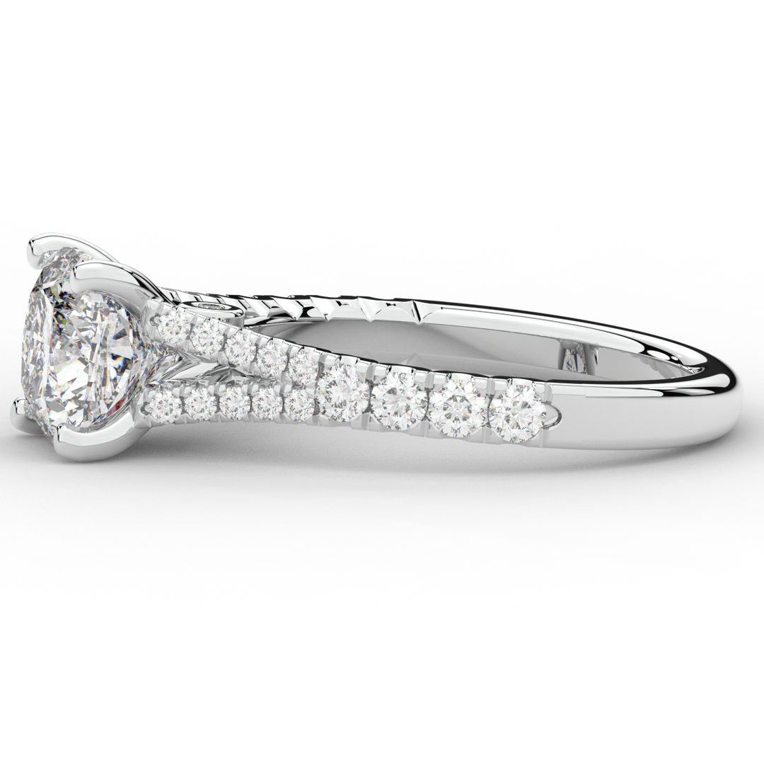2.45CT.TW CUSHION LAB DIAMOND ENGAGEMENT RING - Nazarelle