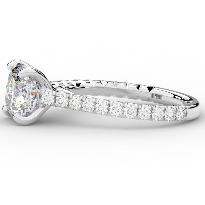 2.40CT.TW CUSHION LAB DIAMOND ENGAGEMENT RING - Nazarelle