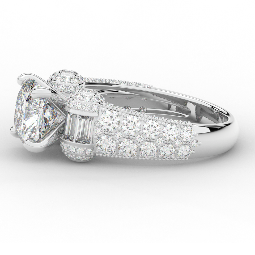 4.75CT.TW CUSHION LAB DIAMOND ENGAGEMENT RING - Nazarelle