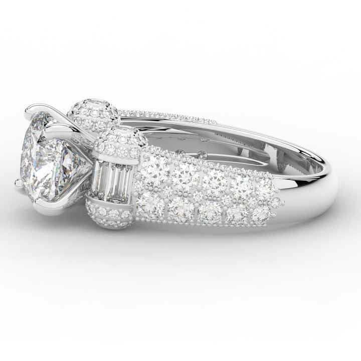 4.75CT.TW CUSHION LAB DIAMOND ENGAGEMENT RING - Nazarelle