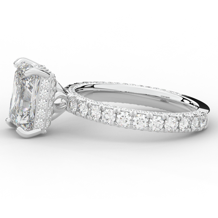 3.00CT.TW RADIANT LAB DIAMOND ENGAGEMENT RING - Nazarelle