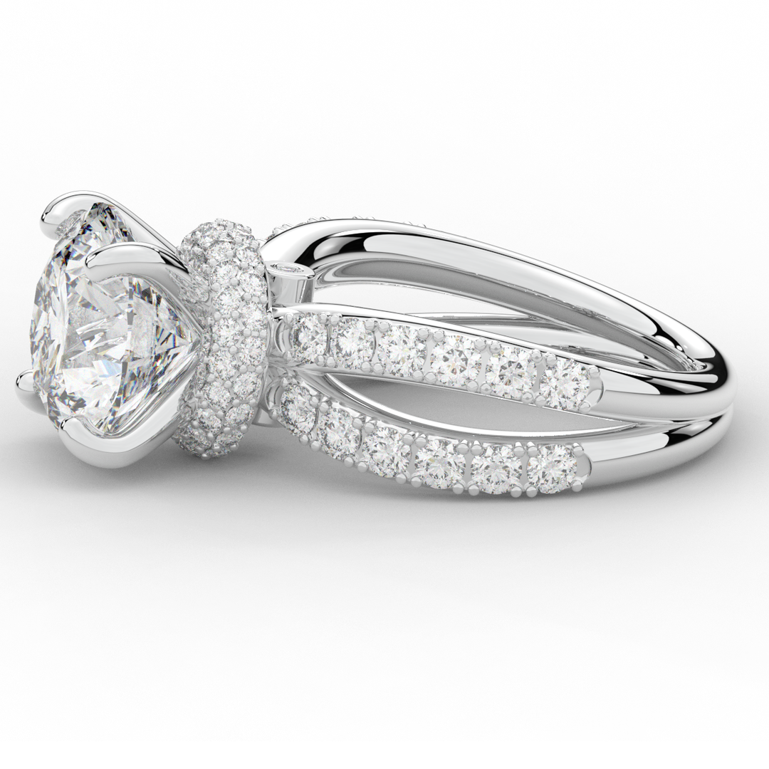 6.25CT.TW ROUND LAB DIAMOND ENGAGEMENT RING - Nazarelle