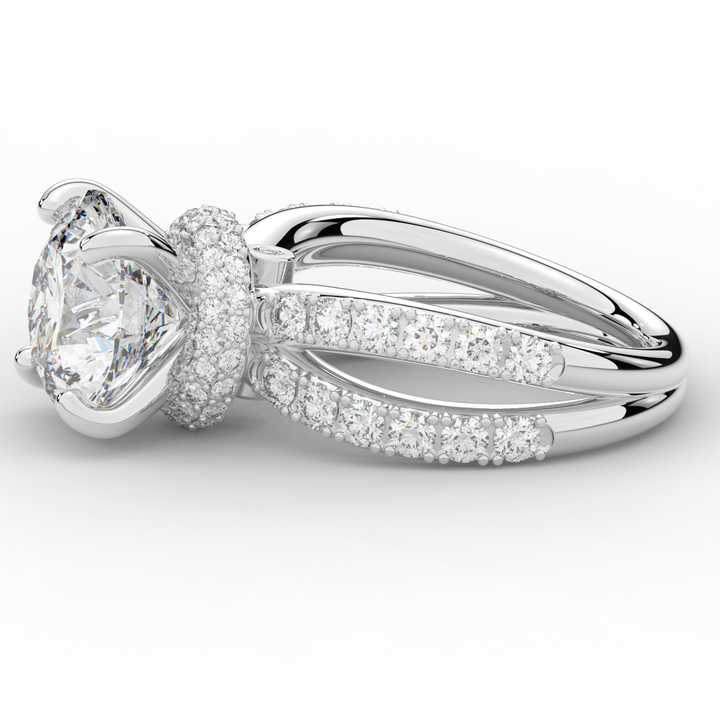 6.25CT.TW ROUND LAB DIAMOND ENGAGEMENT RING - Nazarelle