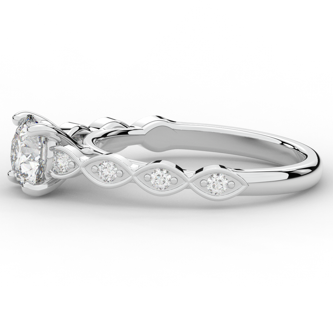 1.15CT.TW ROUND LAB DIAMOND SOLITAIRE ENGAGEMENT RING - Nazarelle