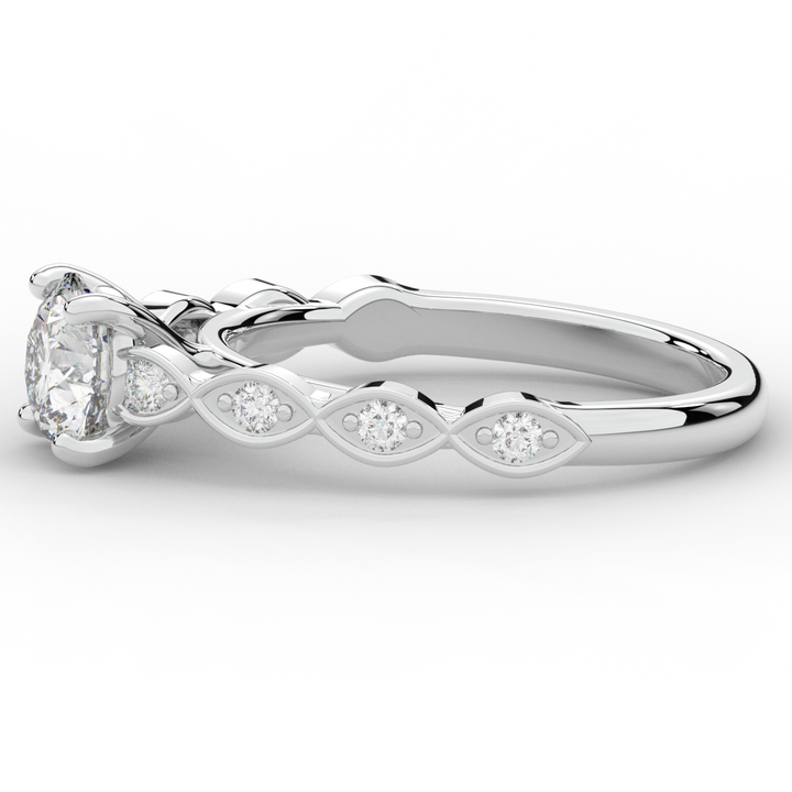 1.15CT.TW ROUND LAB DIAMOND SOLITAIRE ENGAGEMENT RING - Nazarelle
