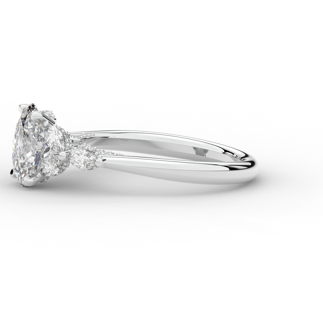 2.00CT.TW OVAL LAB DIAMOND ENGAGEMENT RING - Nazarelle