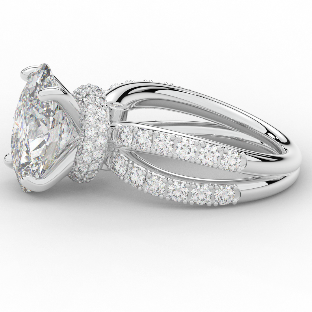 6.25CT.TW OVAL LAB DIAMOND ENGAGEMENT RING