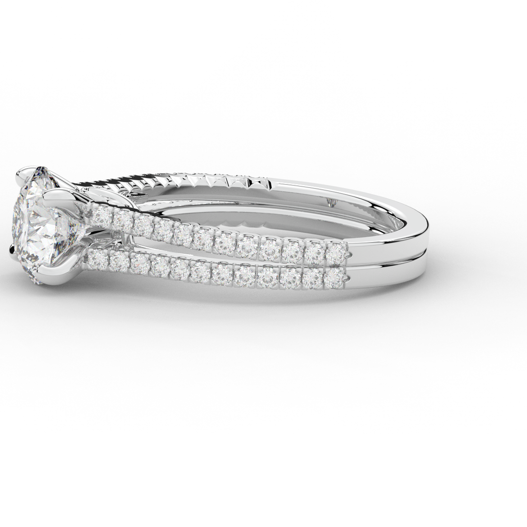 1.90CT.TW ROUND LAB DIAMOND SOLITAIRE ENGAGEMENT RING - Nazarelle
