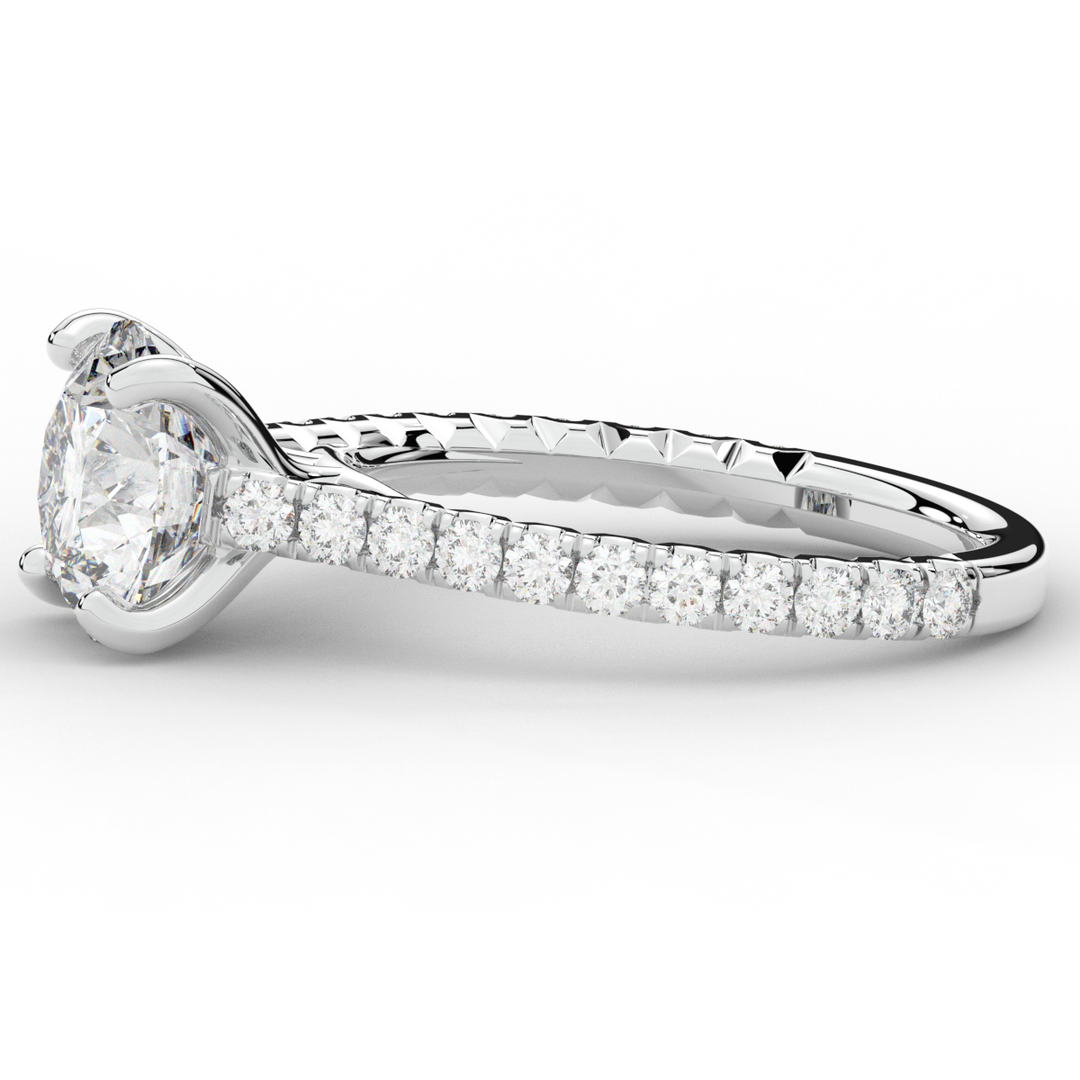 2.40CT.TW ROUND LAB DIAMOND ENGAGEMENT RING - Nazarelle