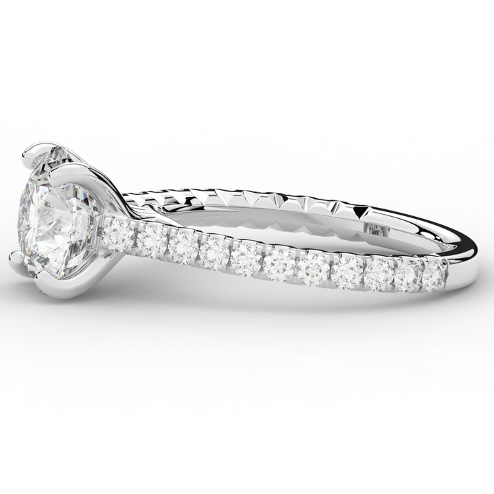 2.40CT.TW ROUND LAB DIAMOND ENGAGEMENT RING - Nazarelle